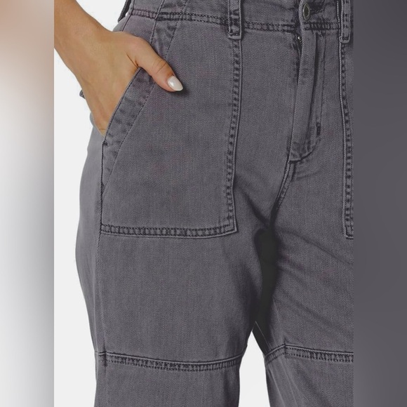 Bella Dahl NWT SZ 26 Sutton Rolled Patch Pant in Grey - Picture 8 of 8